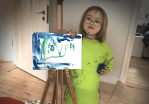 6 year old girl painting